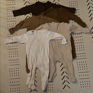 Cozy Kids One Piece Set - Brown, Tan, Cream